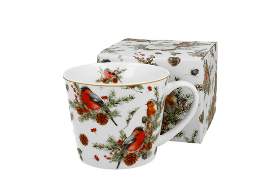 Kubek świąteczny Ptaszki na gałęzi w pudełku 600ml
