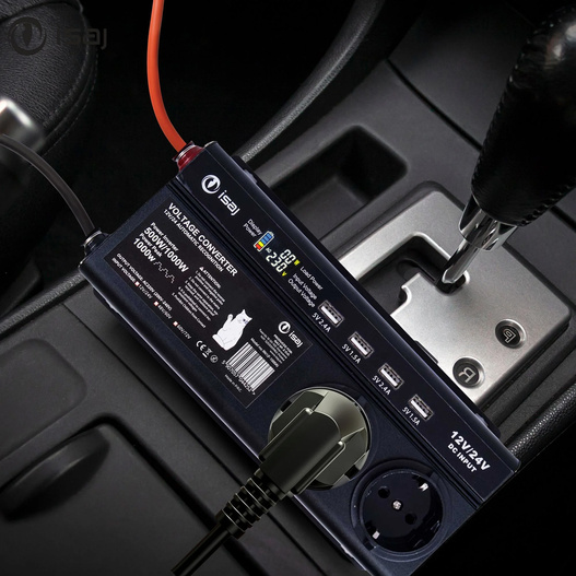 Przetwornica Isaj Rn1 12v 24v 230v Samochodowa Inwerter 500W 1000W USB