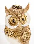 Figurka Sowa biało-złota 22,5cm