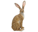 Figurka Zając brązowo-biały siedzący szczotkowany 53,5cm