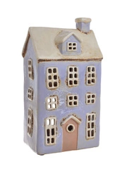 Domek Holenderski T-light jasnofioletowy, beżowy dach 2 piętra