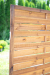 Płot sosnowy lamelowy Opal Eco 180 x 180 cm brąz