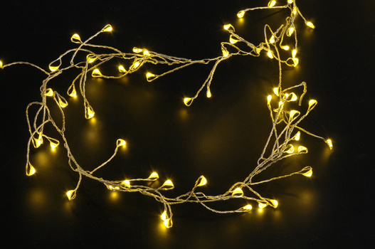 Lampki na baterie 100 LED ciepły biały