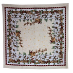 Obrus świąteczny Mikołaj w saniach 140x240cm