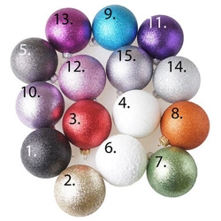 Bombka okrągła 8cm brokat