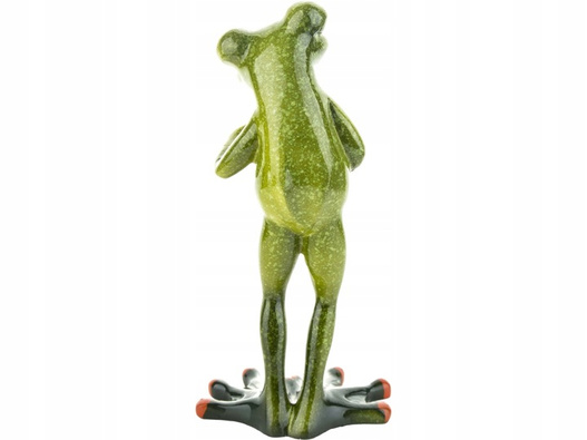 Figurka Żaba zaspana z filiżanką kawy 15cm