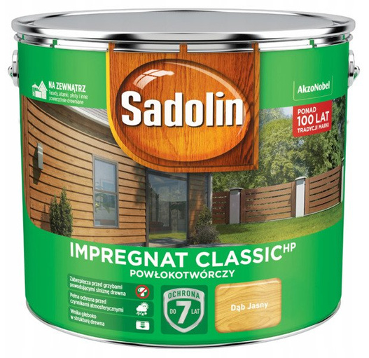 Impregnat Classic Hybrydowy Sadolin 9l Dąb jasny