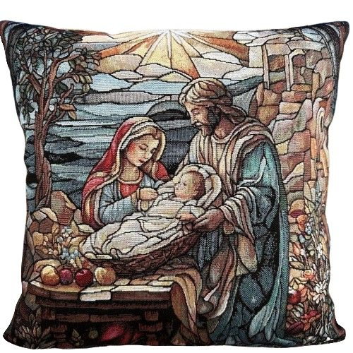 BN Poszewka 40x40cm Eden Witraż Święta Rodzina