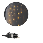 Kurtyna zewnętrzna/wewnętrzna 300 LED sople ciepły biały flash 12 m+ 3m