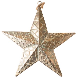 Pięcioramienna złota gwiazda do powieszenia h=40cm