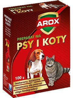 Preparat odstraszający psy i koty Arox 100g