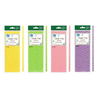 Słomki papierowe Mix kolorów 12 sztuk Ravi