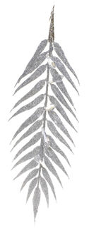 Zawieszka gałązka palmy srebrna brokat 32cm