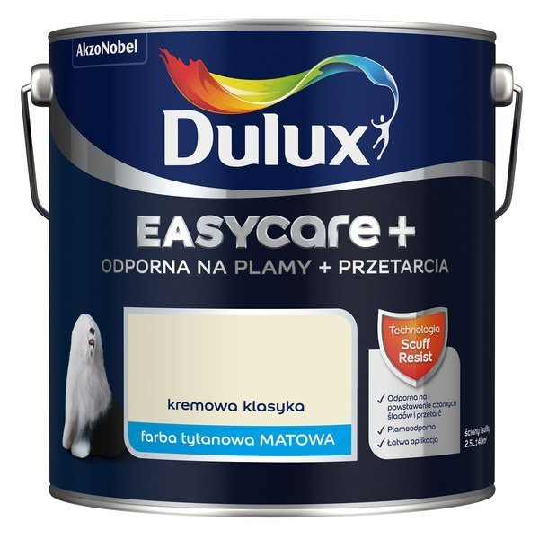 Dulux Easycare Plus 2,5l Kremowa klasyka ABUD materiały budowlane