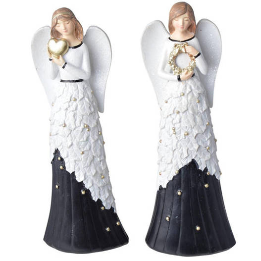 Anioł w czarno-białej sukni 21cm