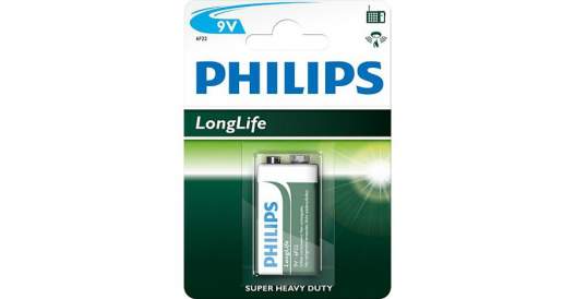 Bateria 6F22 9V LongLife Philips