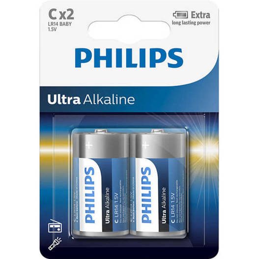 Bateria LR14 1,5V 2szt.Alkaline Philips