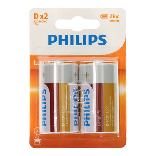 Bateria R20 1,5V 2szt.Longlife Philips