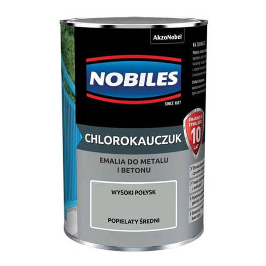 Chlorokauczuk Nobiles popielaty średni 0,9l