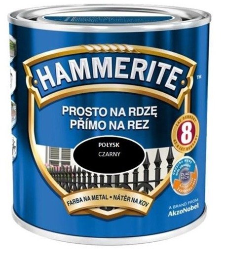 Farba Hammerite na rdzę 0,7l Czarny połysk