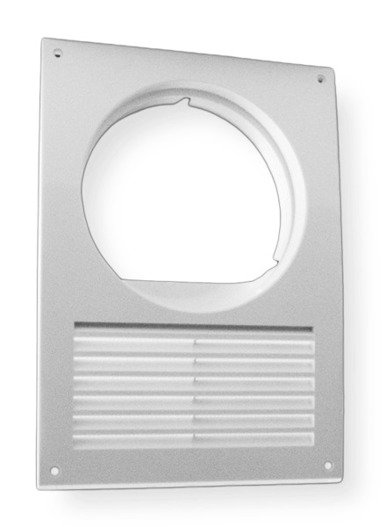 Osłona wentylatora 18x25 z siatką FI 120-125 biała