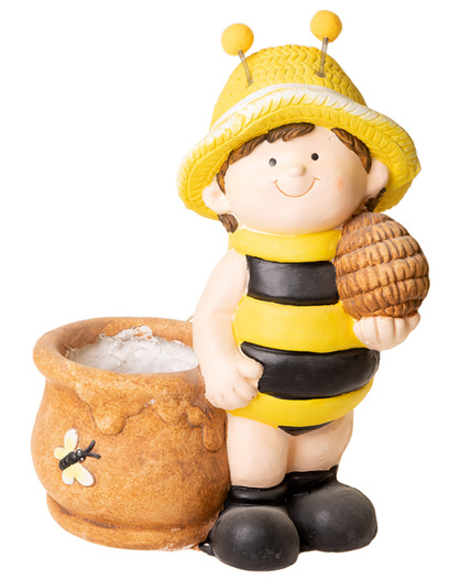 Pszczoła ceramiczna z osłonką na doniczkę H 42 cm