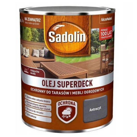 Sadolin Superdeck 5L Olej do tarasów Antracyt
