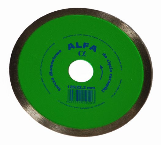 Tarcza diamentowa do ceramiki ALFA fi125 INCORPORE