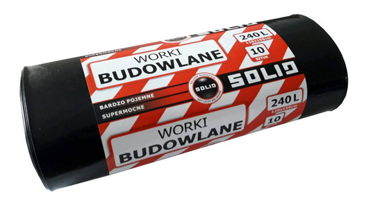 Worki budowlane LDPE 240L 10 sztuk