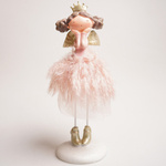 Aniołek ceramiczny w pierzastej sukience 22cm