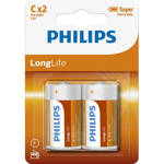 Bateria R14 1,5V 2szt.Longlife Philips