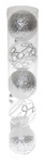 Bombki transparentne srebrne 5 sztuk 8cm