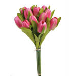 Bukiet różowych tulipanów 12 gałązek 35cm