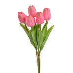 Bukiet różowych tulipanów 5 gałązek 32cm