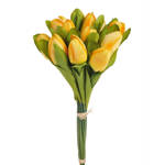 Bukiet żółtych tulipanów 12 gałązek 35cm