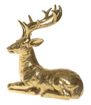 Figurka renifer leżący złoty 20x21,5cm