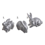 Zajączek ceramiczny srebrny matowy 4,5cm