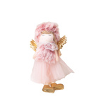 Zawieszka aniołek w różowej tiulowej spódniczce