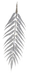 Zawieszka gałązka palmy srebrna brokat 32cm