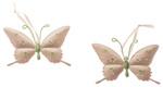 Zawieszka metalowa motyl różowa 2szt 8,5cm