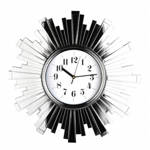 Zegar ścienny Srebrny słoneczko 50cm